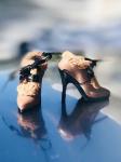 JAMIEshow - JAMIEshow - Brown Fur Ankle High Heel Shoe - обувь